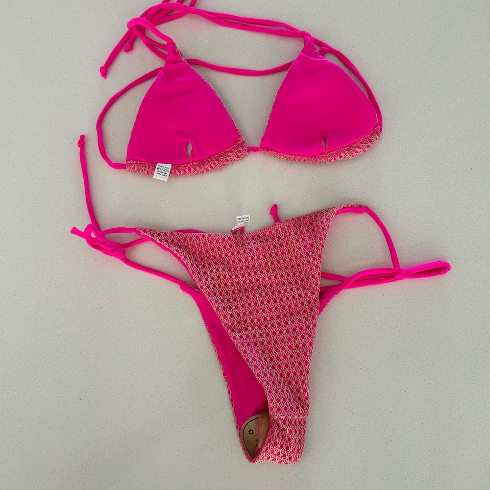 Pink Patterned Bikini Set - Picture 3 of 3